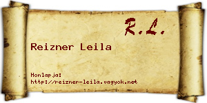 Reizner Leila névjegykártya